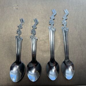 Nestlé Quik Bunny Spoons Set of 4 Figural Collectible